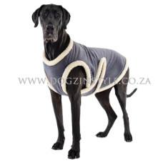 Grey fleece and sheepskin jacket